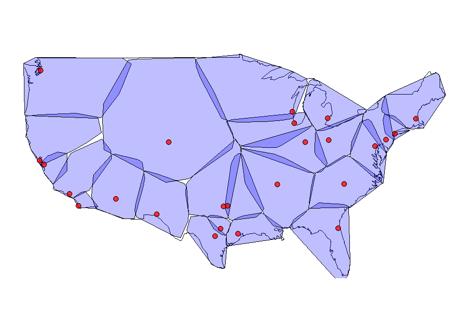 All regions with redundancy level of 1